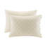  Couvre-lit en coton, réversible avec courtepointe à motif de losanges et taies décoratives assorties, coussin décoratif en coton à bords découpés-117583624-117583628