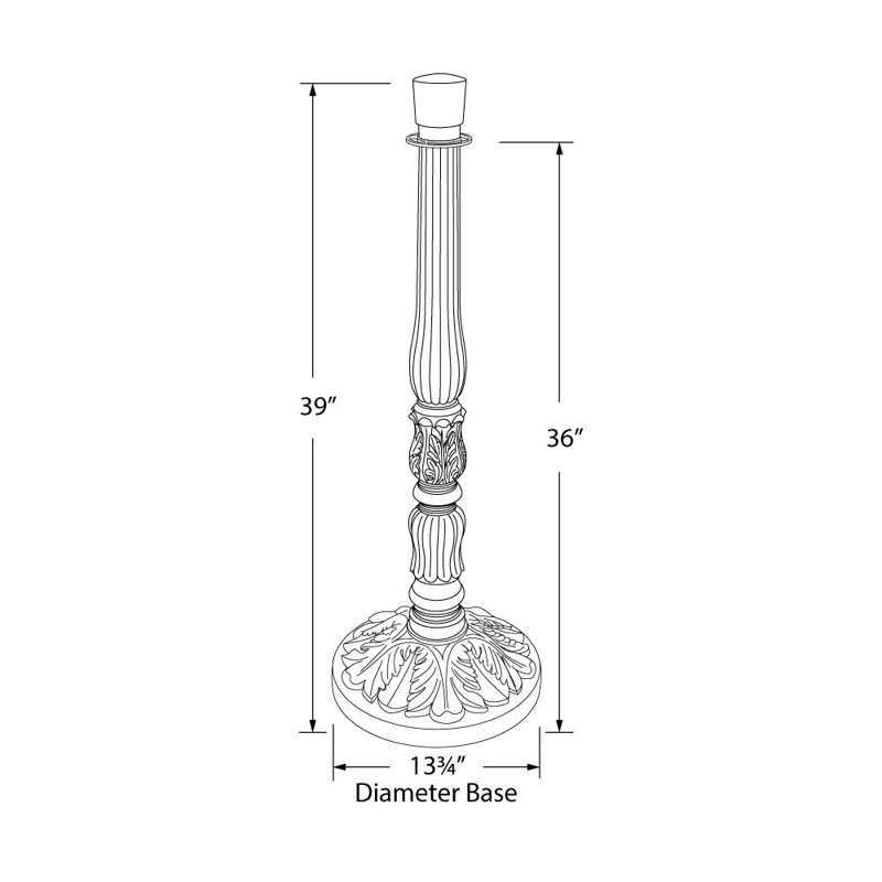 Produits architecturaux par Outwater L.L.C. Poteau H 39 x l 13,75