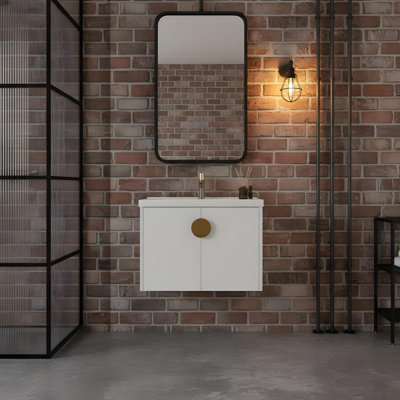 28-Inch Wall Mounted Bathroom Vanity