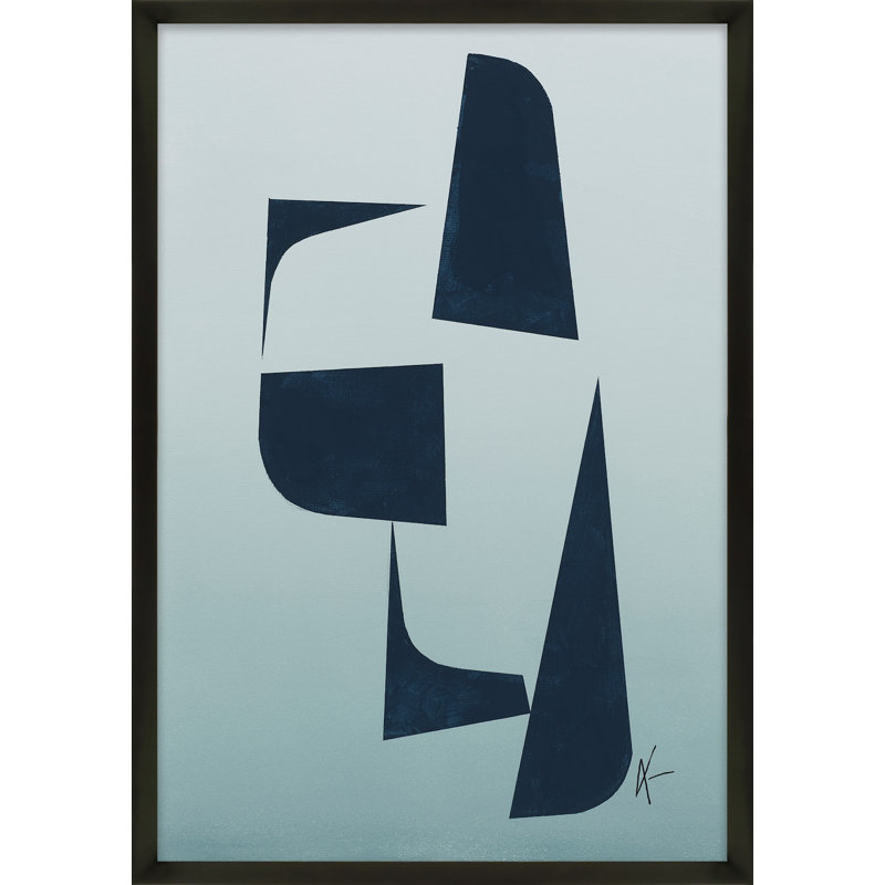 Indigo Shadows 1 Print by Lee Lessem, 20" H x 14" W x 1.25" D, Black