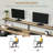 Extra Long Double Computer Desk Mdf Industrial Style Ideal For Home Office