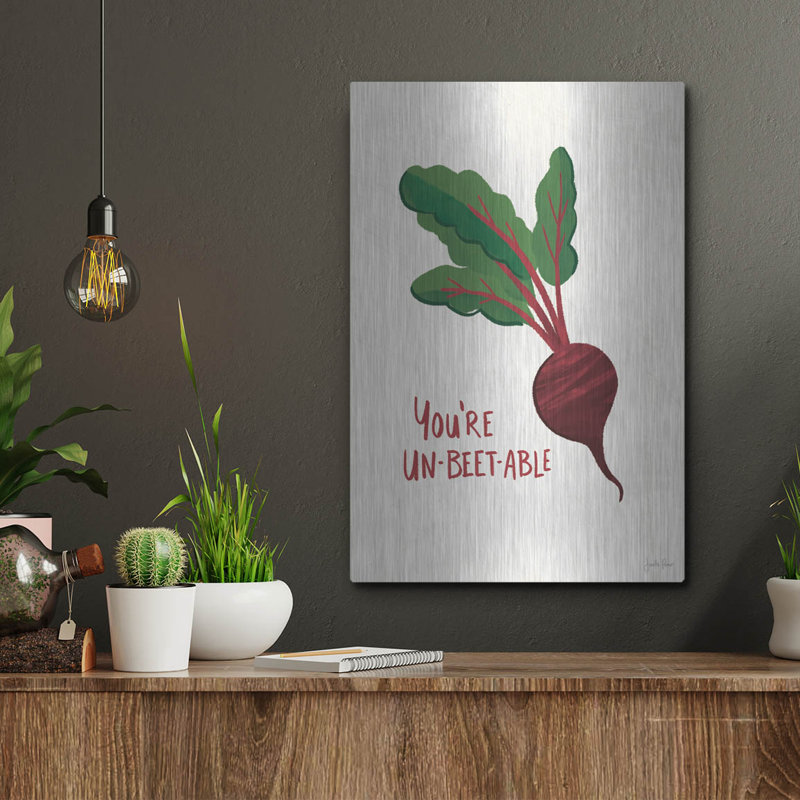 Art mural en métal «Veggie Fun 1» par Janelle Penner, H 16 po x l 12 po