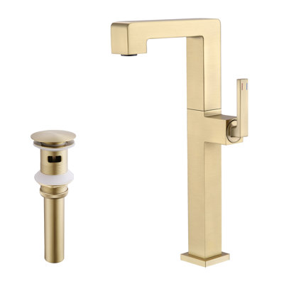 Robinet de lavabo vasque en laiton massif 10,4 "à poignée simple