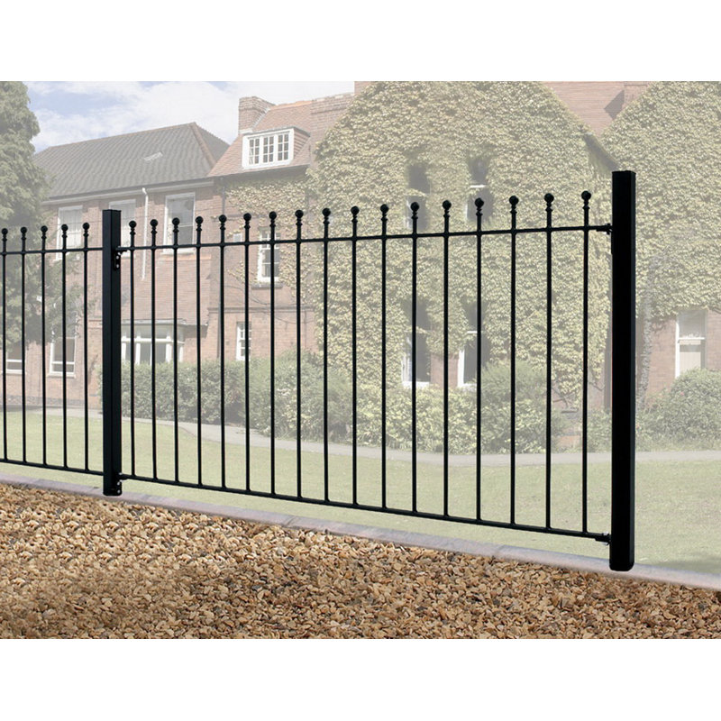 Begonia Ball Top Metal Fence Panels Fits 183cm GAP, 183cm W x 91cm H
