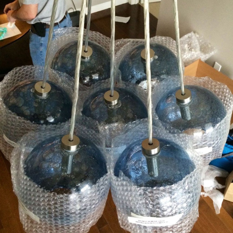 Lustre à 5 lumières Murana, H 35 po x l 44 po x P 44 po