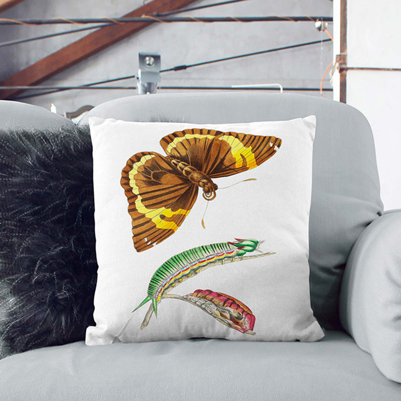 Square Throw Cushion, Black, 40cm H x 40cm W x 15cm D