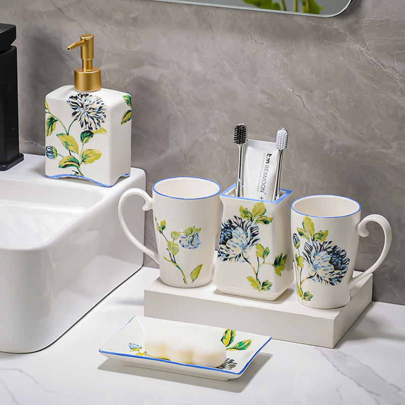 Ceramic Bathroom Accessories Set