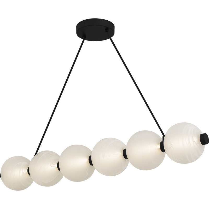 Lustre linéaire à DEL noir mat Clarendon