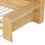 Lit de jour naturel avec lit gigogne, bureau d'étude et tablettes de rangement pour lit gigogne en bois, utilisation efficace à plusieurs niveaux