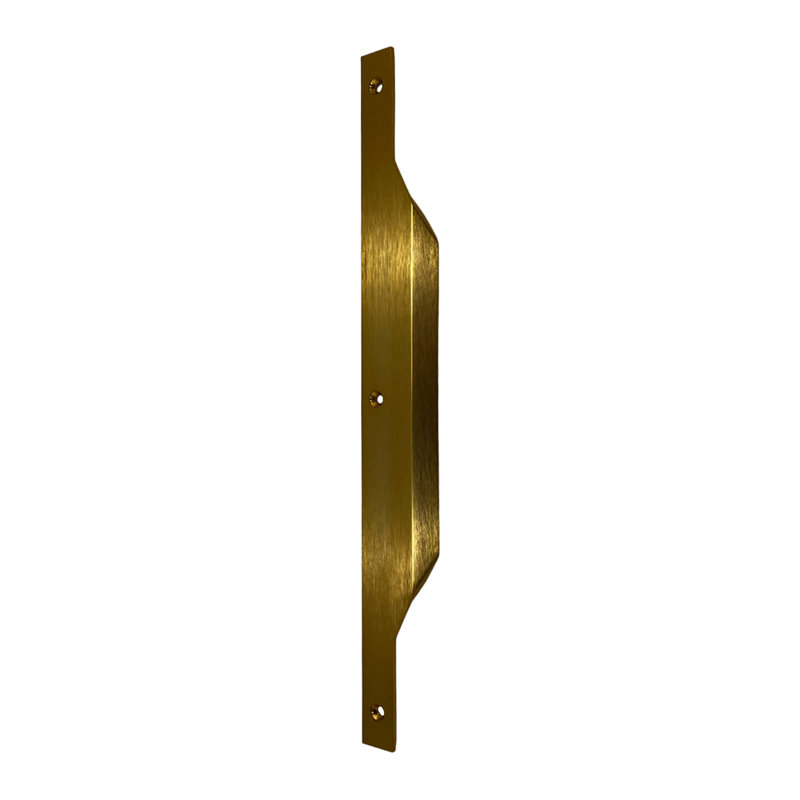 Set of 3 Modern Thin Metal Pull Handles, Gold