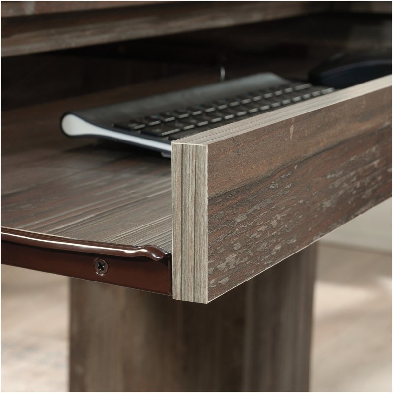 Bureau en L, finition brune