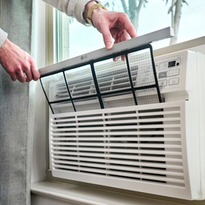 LG 12,000 BTU 115V Window-Mounted Air Conditioner with Wi-Fi Control, 12000