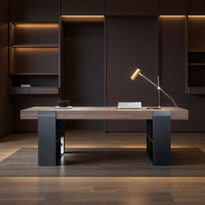 Bureau italien de luxe minimaliste italien avec pieds de bibliothèque
