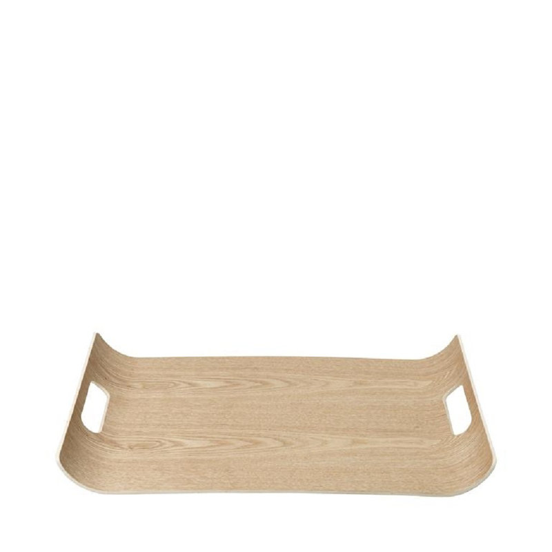 WILO Hardwood Tray with Handles, Large 1.57" H " 16.93" W x 12.2" D, Brown