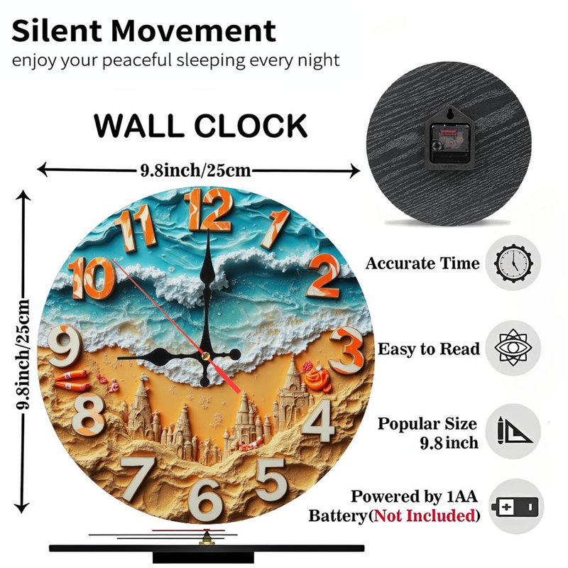 Horloge murale plage