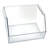 Azar Displays Small Clear Stackable Bin, 4-pack