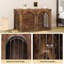 Dog Crate Furniture, Wooden Dog Crate, Indoor Kennel for Small/Medium/Large Dogs, End Side Table Animal Crates, Anti-Chew, Anti-Escape, Arched Door Design-1154395152-1273664652