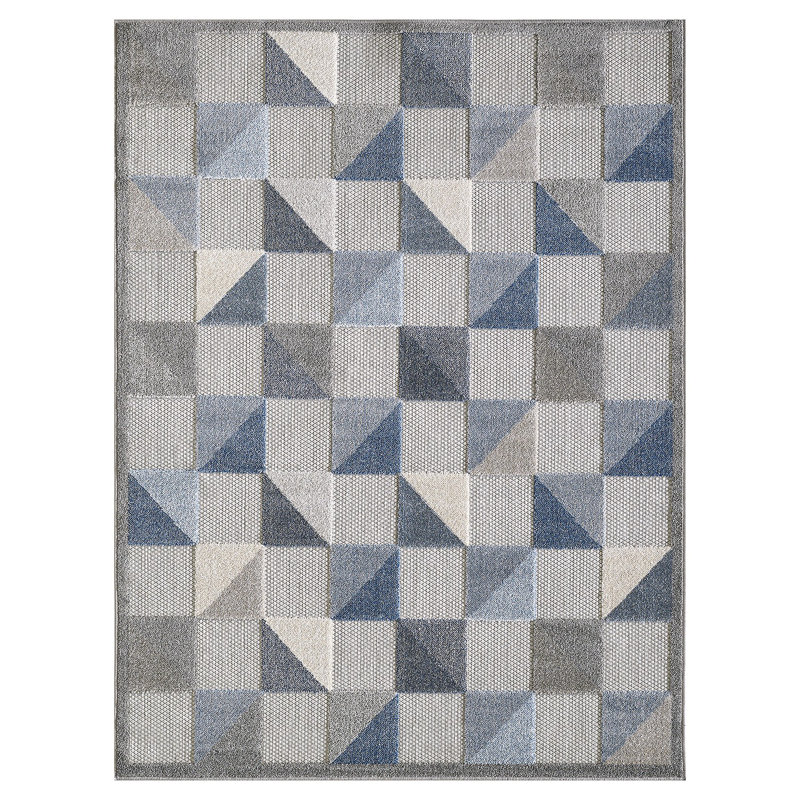 Tapis jacobien bleu et gris, Rectangle 3 pi x 5 pi
