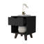 Table de chevet avec tablette de rangement Wenge-1129913961