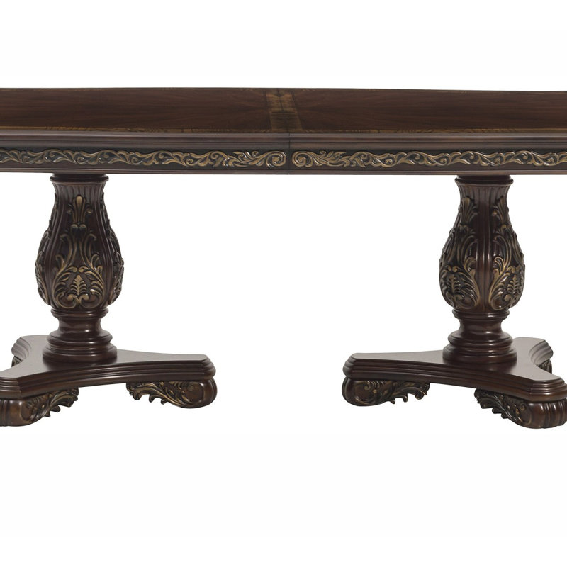 Beautiful Traditional Design 1Pc Rectangular Dining Table With 2X Extension Leaf With Tipping