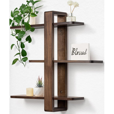 Tablettes flottantes en bois amovibles à 3 niveaux allant jusqu'à 30 pouces, grande tablette murale pour le salon de la chambre à coucher, le bureau, la salle de bain, le rangement
