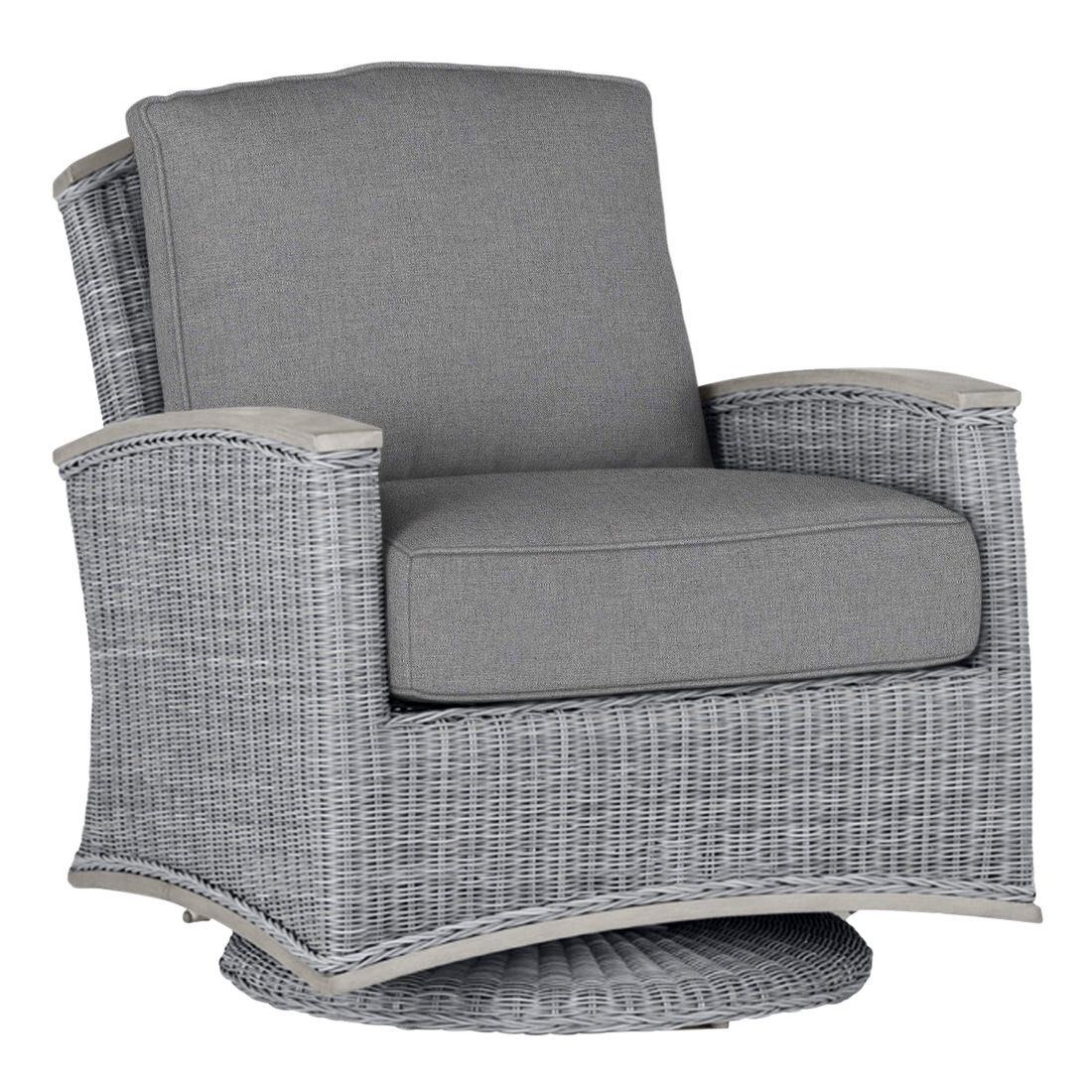 Summer Classics Outdoor Astoria Swivel Glider Wicker Chair with ...