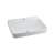 White Ceramic Rectangular Drop-In Bathroom Sink