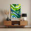 Abstrait art fluide en métal vert 42-582596895