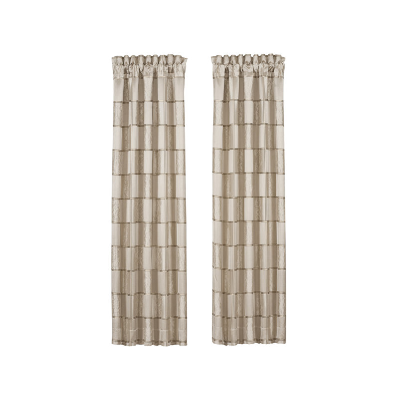 Brando - Paire de panneaux de fenêtre en lin 84 po, L 50 po x L 84 po