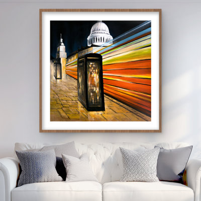 Fast London Bus - Framed Matted Print for Home Decor