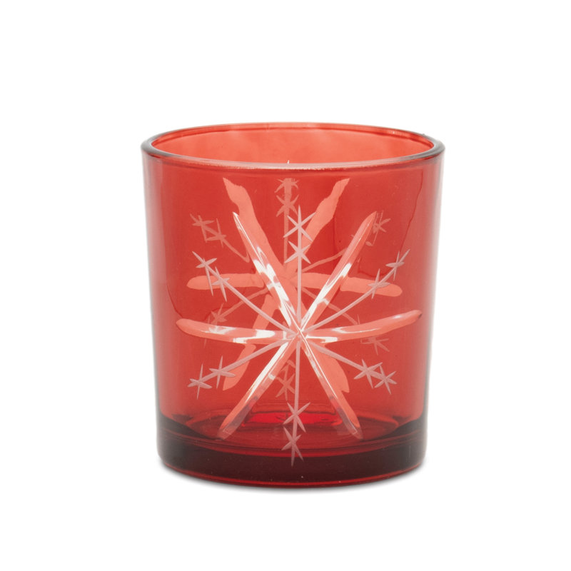 Porte-votive en verre flocon de neige