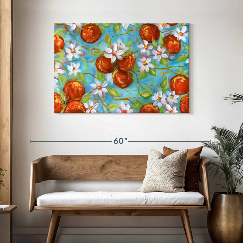 Yarlin Orange Blossoms, 30" H x 45" W