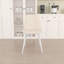Chaise de salle à manger en lin beige 4