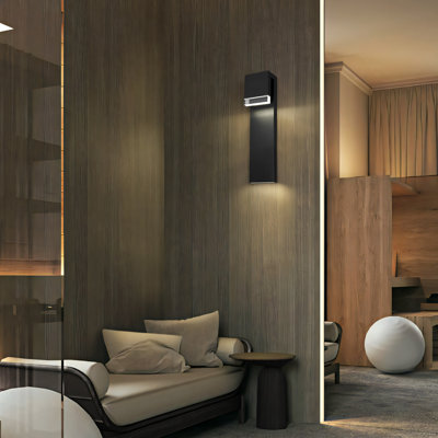 Lagos LED Wall Sconce with Crystal Accent and Dual Downlighting, 3-CCT Selectable, Dimmable, Wet Rated, ADA Compliant