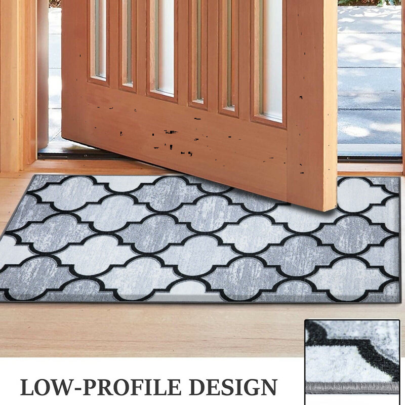 Adilia Non-Slip Geometric Indoor Doormat, Rectangle 50 x 80cm