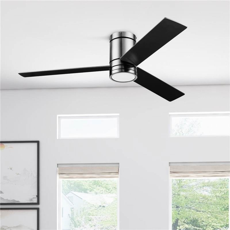Ventilateur de plafond 52 "avec lumières DEL et télécommande Espy, Métal industriel