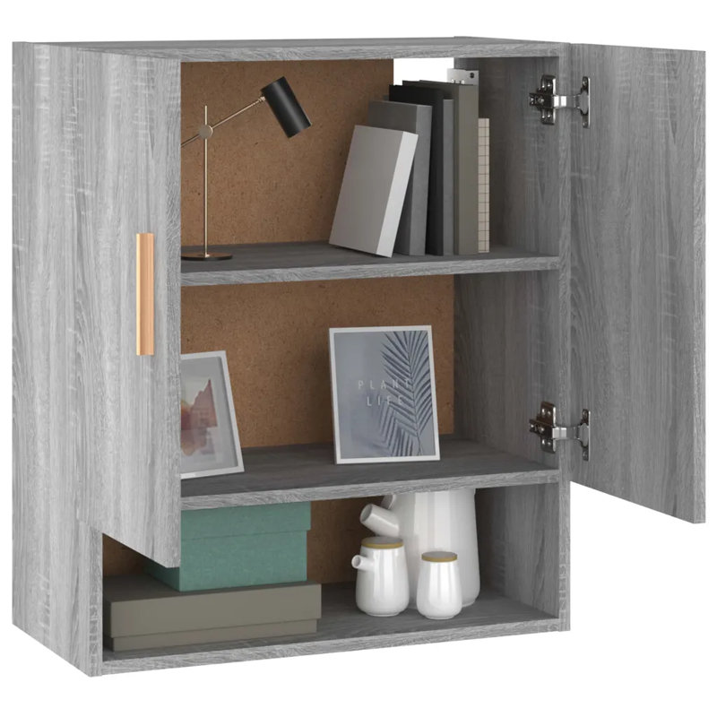 Kamyrah Wall Bathroom Storage, Grey Sonoma