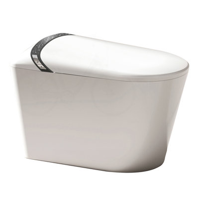 Elongated Smart Bidet Toilet with Auto Open/Close and Side Touch Buttons