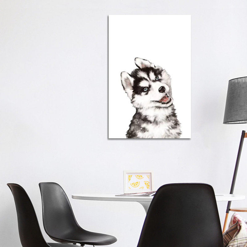 Baby Husky by Big Nose Work - Wrapped Canvas Print