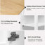 Îlot de cuisine roulant de 47 pouces avec salle à manger extensible, placage en bois d'hévéa, tablettes intérieures réglables, 2 tables de salle à manger verrouillables, support de rangement interne, prise de courant, armoire à tiroirs, blanc, idéal-914364058