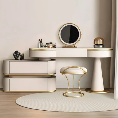 Makeup Vanity Desk with Removable Sub-Drawers by Everly Quinn