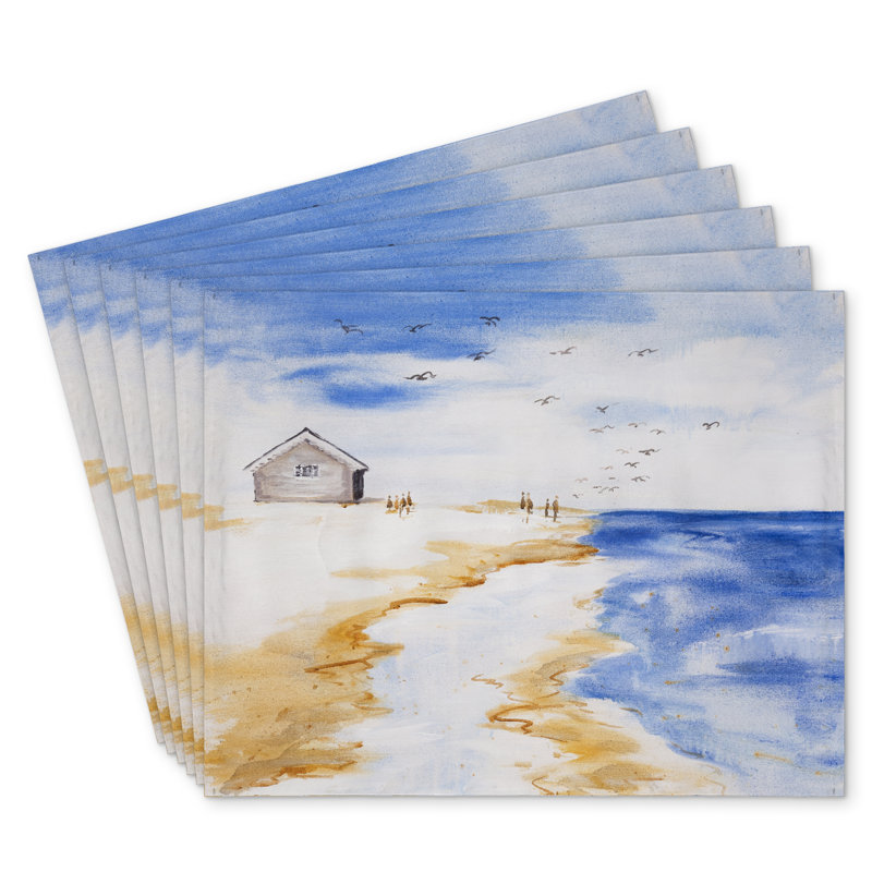 House on the Beach Polyester Boltwood Set of 6 - Home Decor