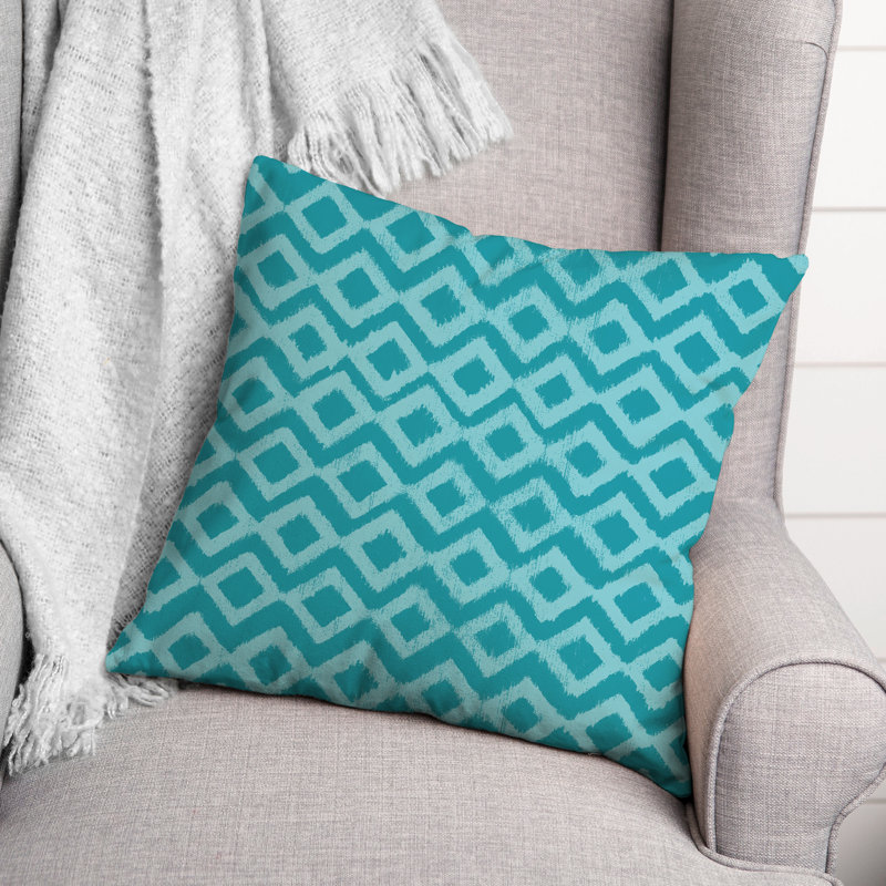 Geometric Outdoor Reversible Throw Pillow