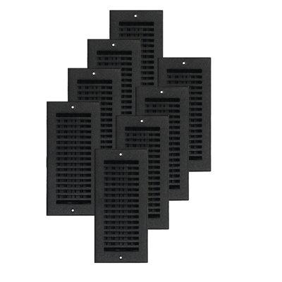 Paquet de 8 ouvertures de conduit 4 po x 10 po SLEEK (5-1 / 2 po x 11-3 / 4 po)
