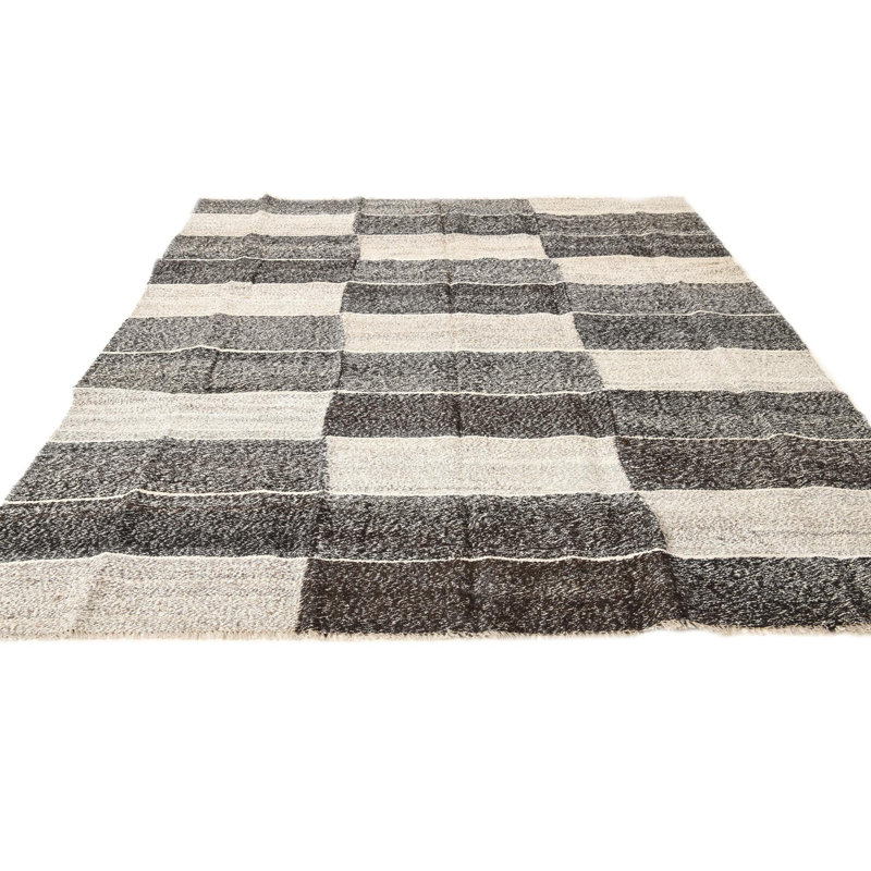 Tapis noir et blanc Ousley