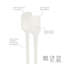 Flex-Core Mini Spatula & Spoonula All Silicone White