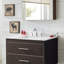 Plateau de meuble-lavabo simple 37 po blanc avec lavabo
