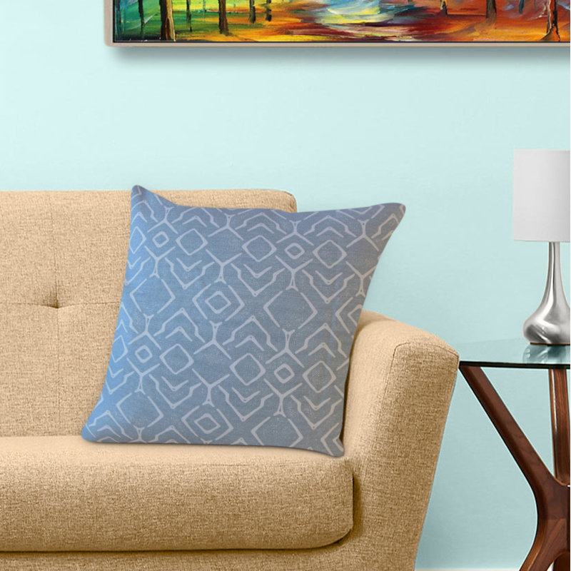 Coussin Maame, 22 po x 22 po, Bleu ciel, Coussin décoratif