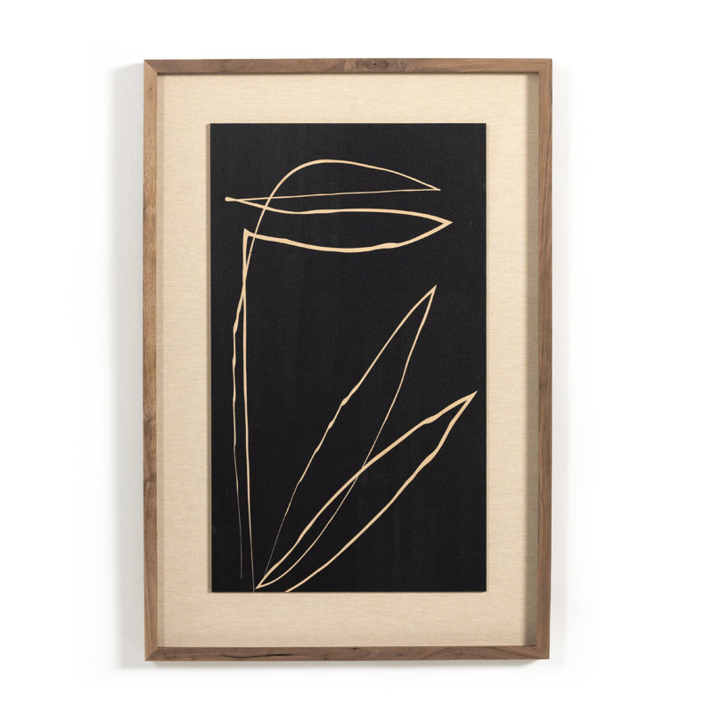 Abstract Botanic Line Drawing Print by Roseanne Kenny, 40" H x 30" W x 2.5" D