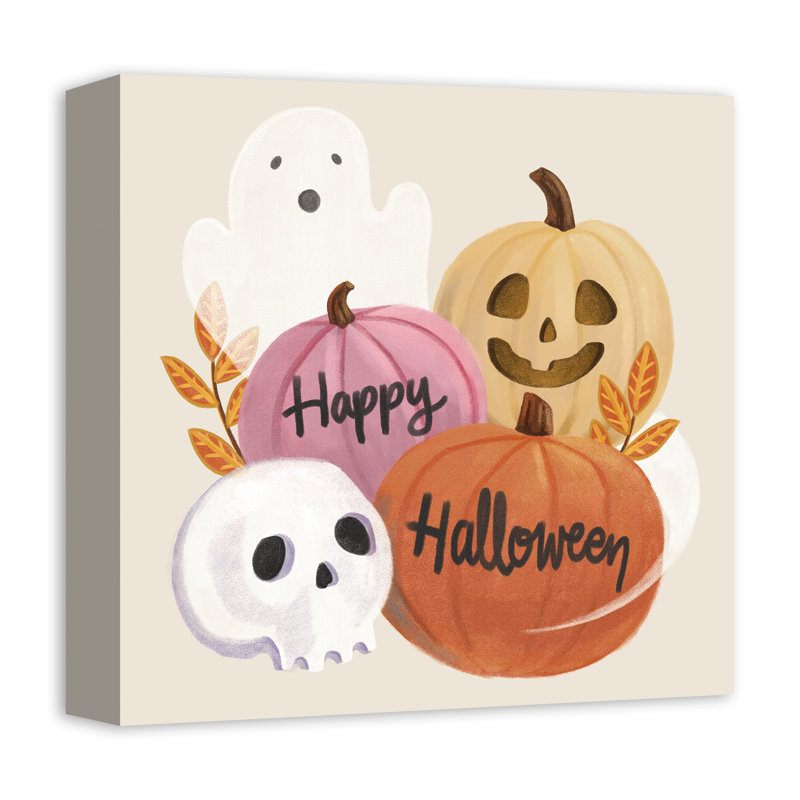 «Happy Halloween Whispy Ghost», reproduction sur toile, L 12 po x H 12 po